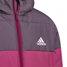 adidas Transition Jacket with Padding Magenta Red Girls